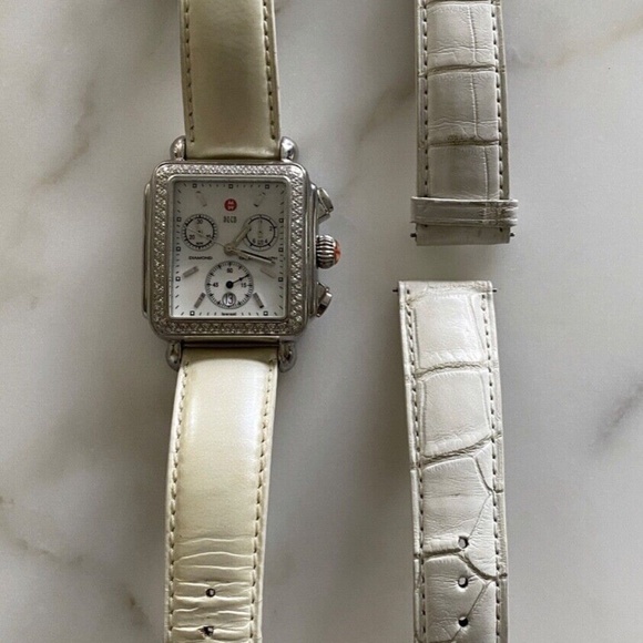 Michele Deco Diamond MOP Chronograph Stainless Steel Ladies Watch 71-6000 main image 4